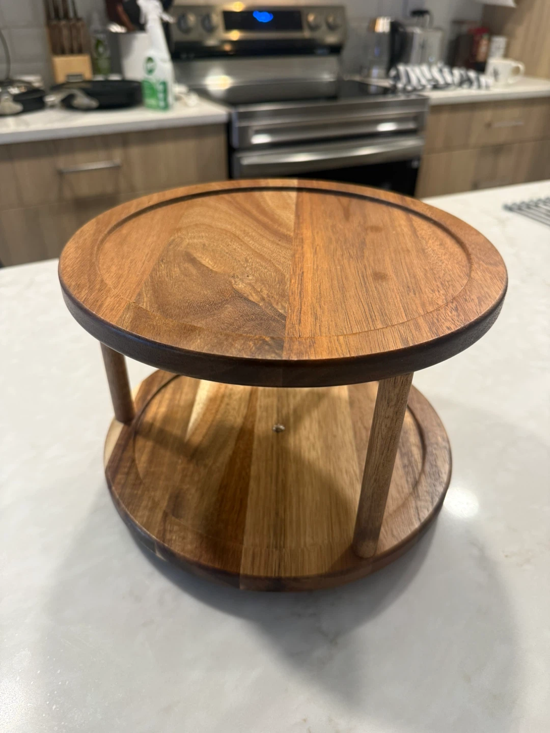 Wooden Tiered Serving Stand
