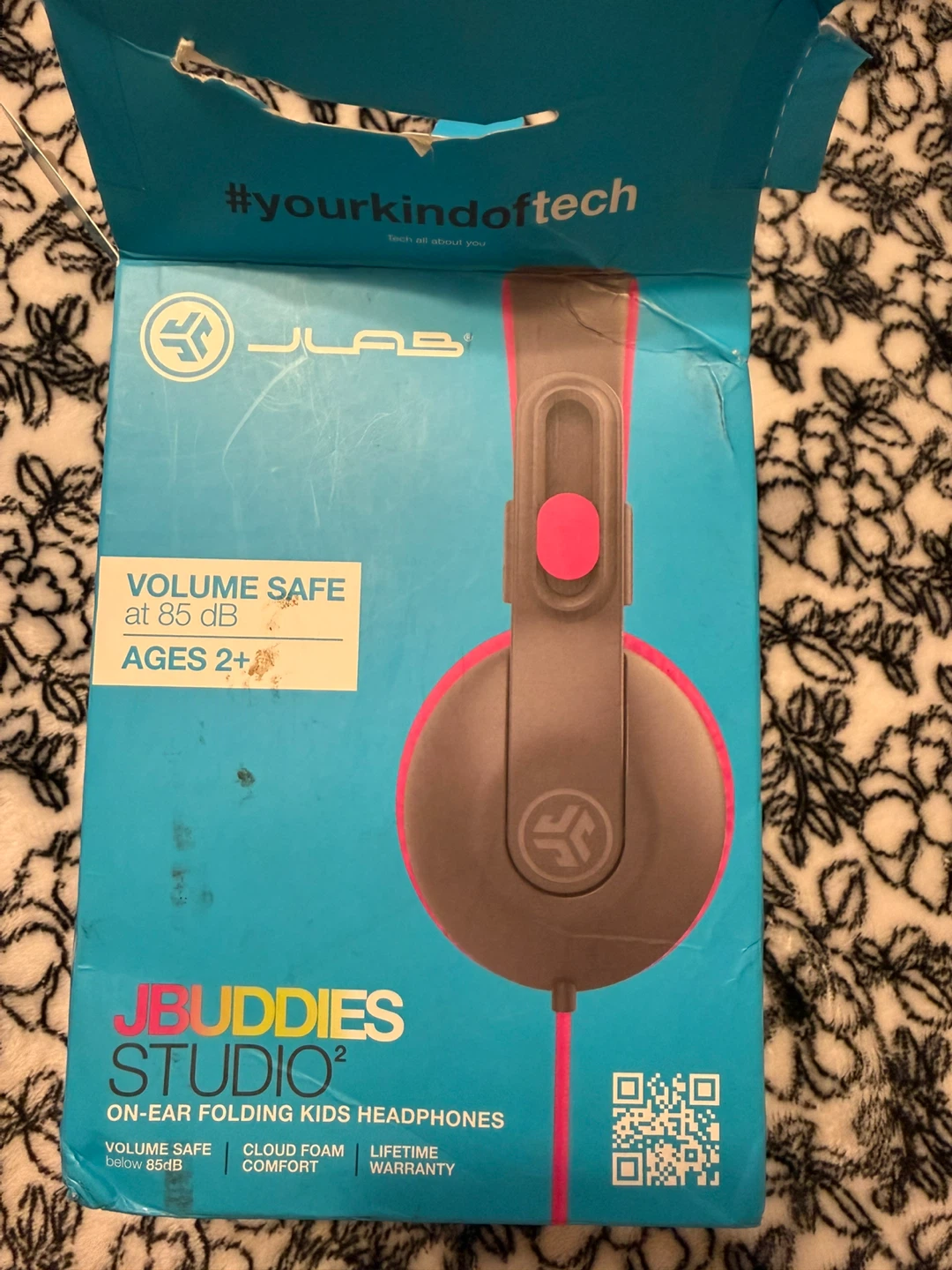 JLab JBuds Studio 2 Kids Headphones Grey/Pink