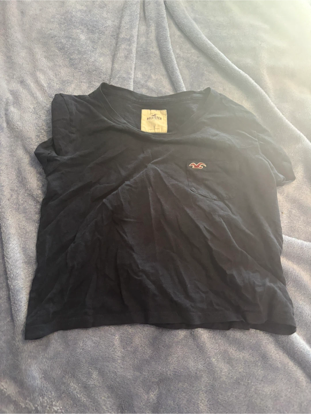 Hollister Navy Blue T-Shirt Size S