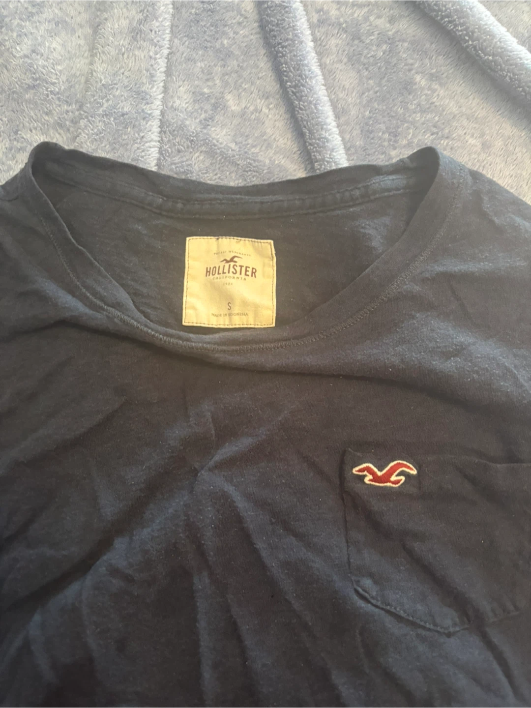 Hollister Navy Blue T-Shirt Size S - photo 2