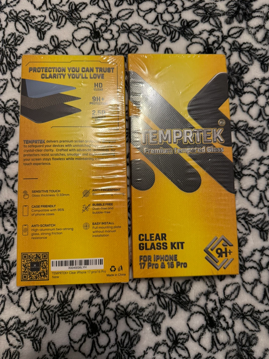 TEMPTEK Clear Glass Kit Screen Protector for iPhone 16/17 Pro