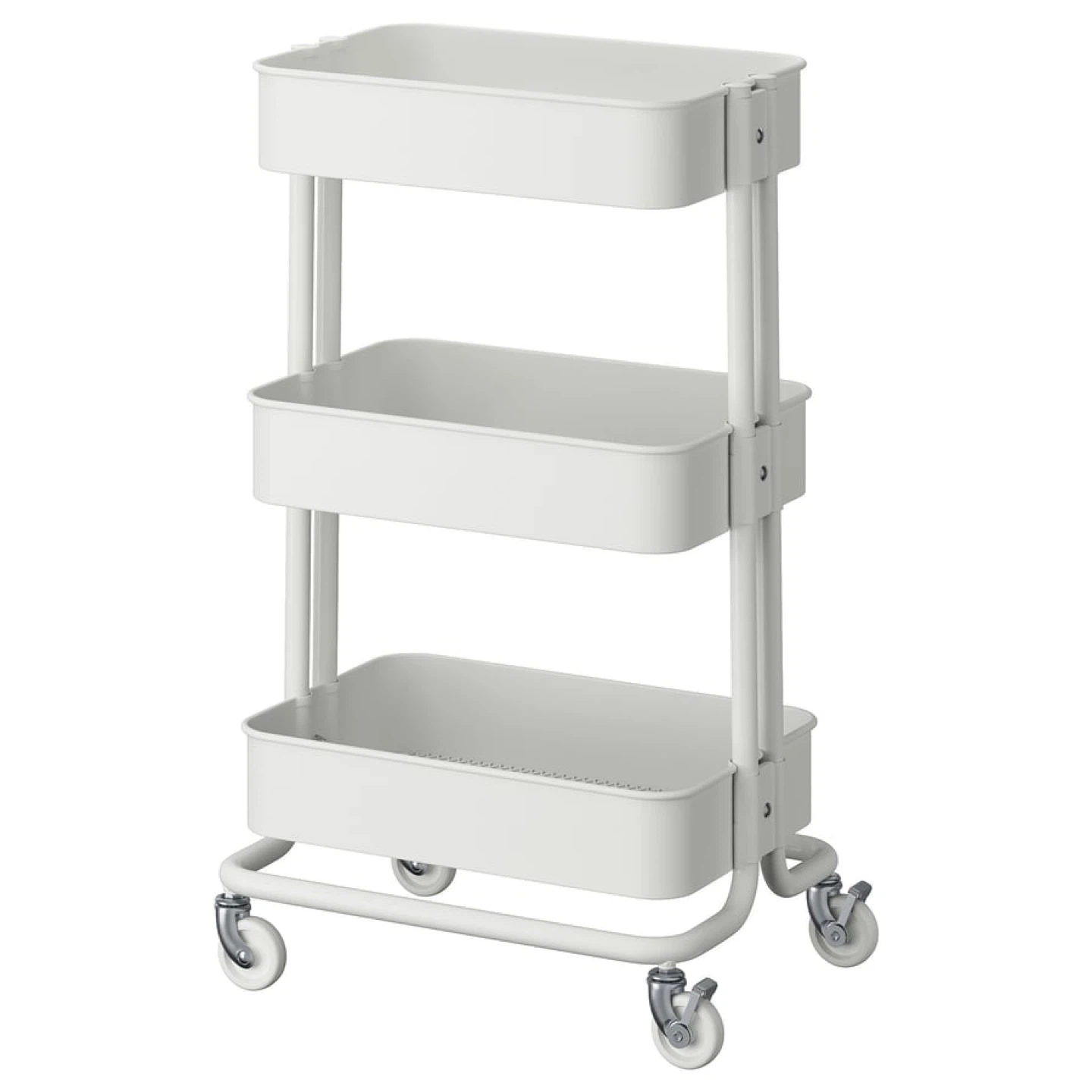 IKEA RÅSKOG 3-shelf rolling cart white