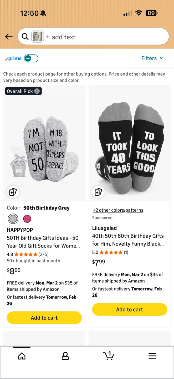 HAPPYPOP 55th Birthday Grey Fuzzy Socks - photo 3