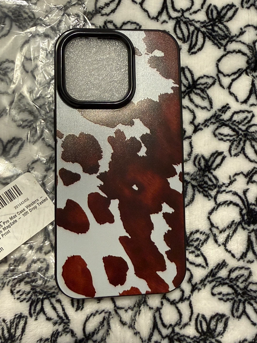 Phone Case for 15 Pro Max Case Western - Cocoa Cow Print