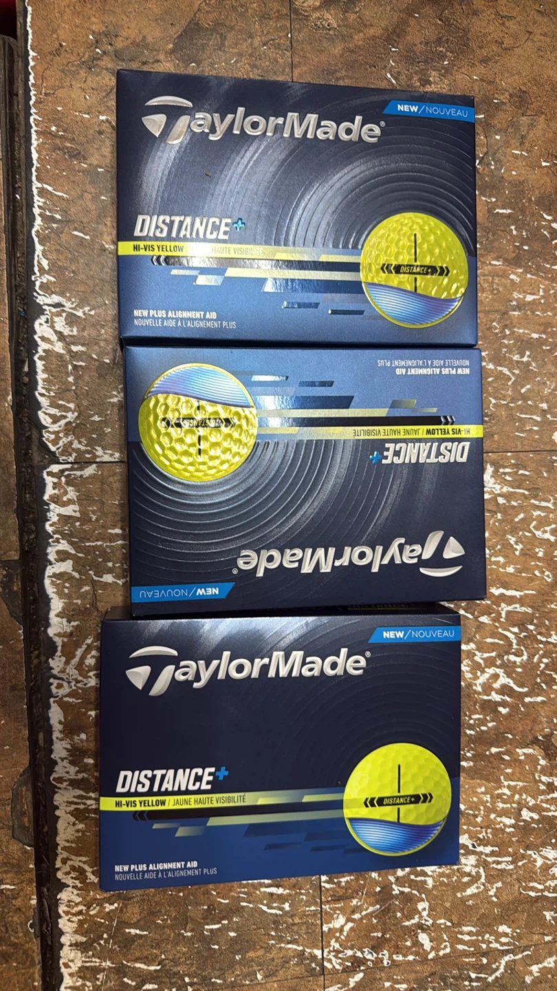 TaylorMade Distance+ HI-VIS Yellow Golf Balls (3 Sleeves)
