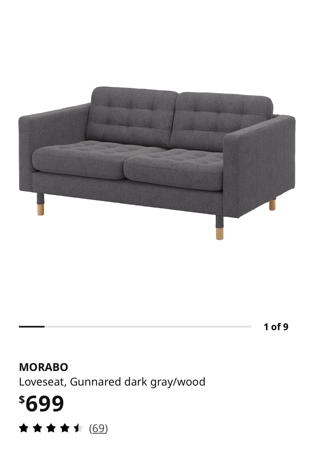 IKEA Loveseat - Grey - $160 OBO - photo 4