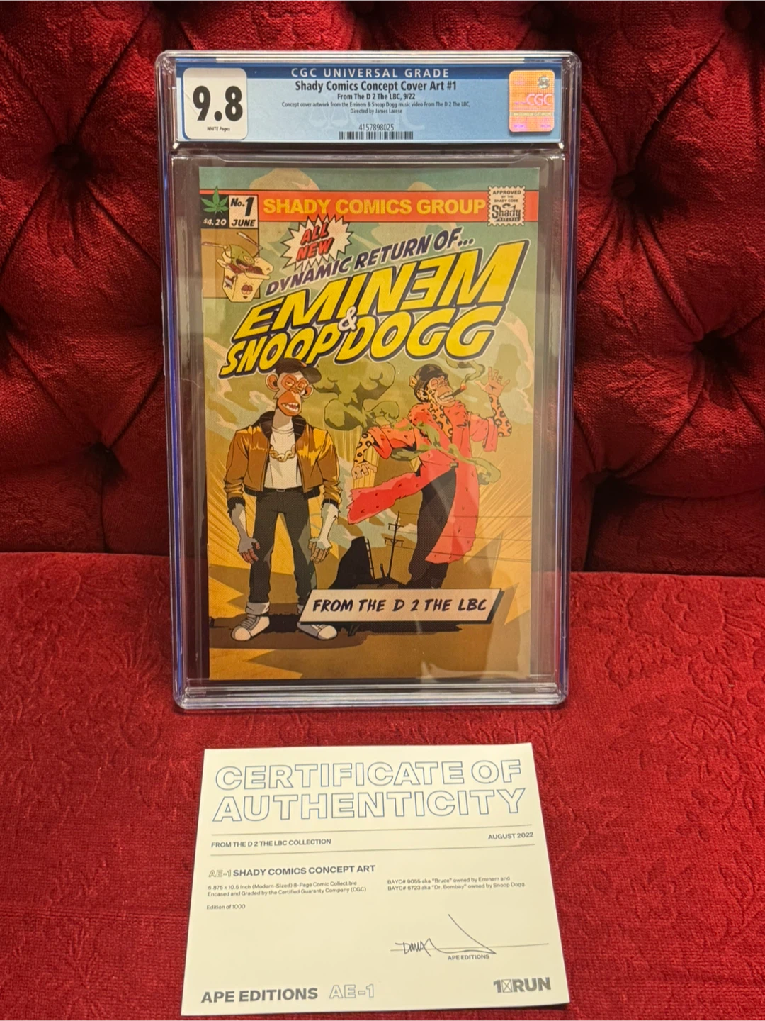 Shady Comics Concept Cover Art #1 Graded CGC 9.8