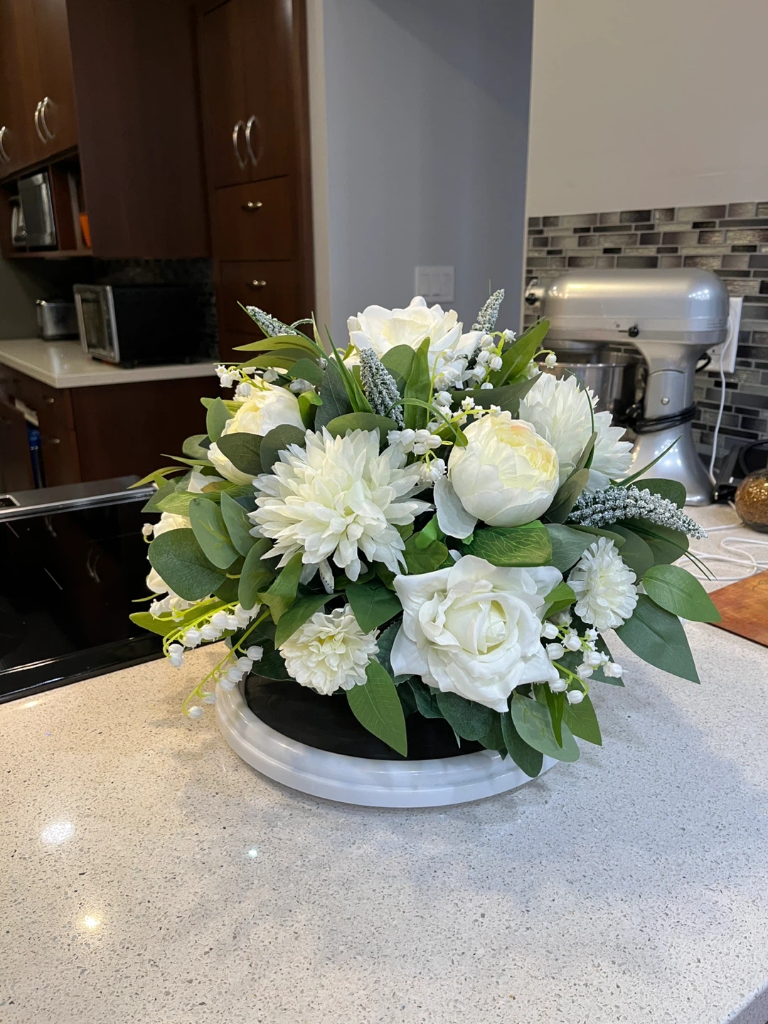 White Artificial Floral Arrangement