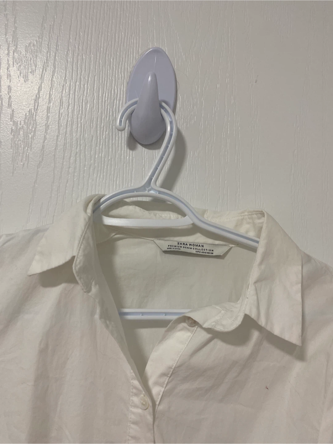 Zara Woman White Peplum Hi-Low Shirt
