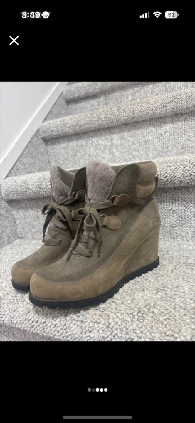 Ugg Women's Wedge Lace-Up Boots Taupe - photo 2