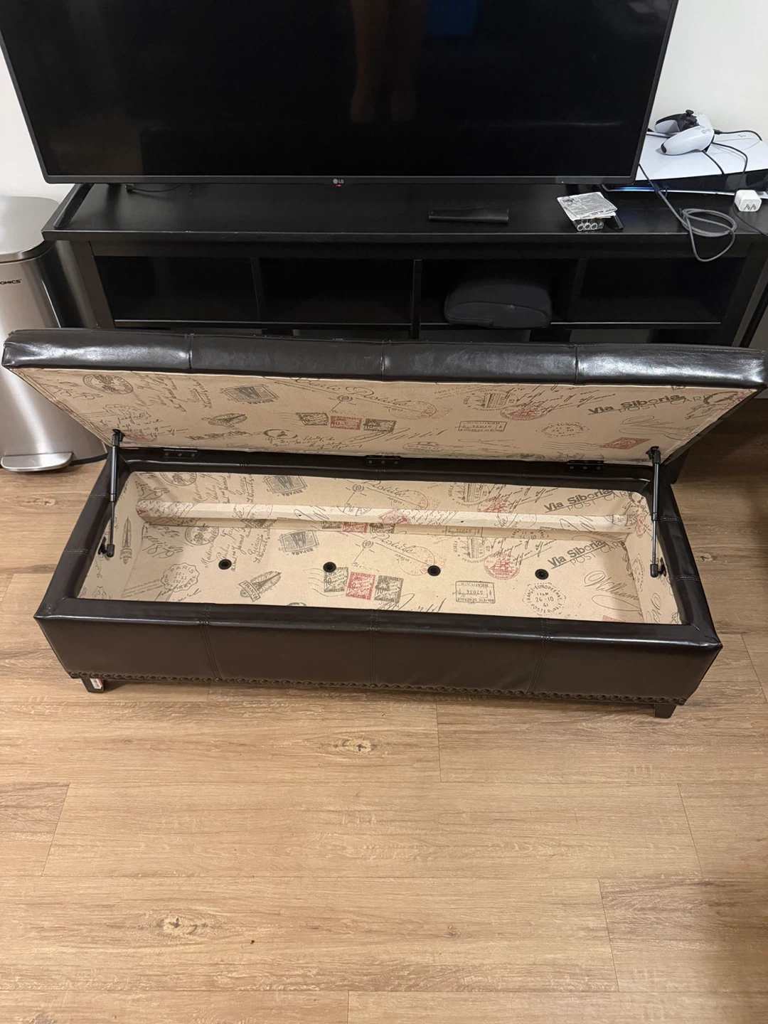 Faux Leather Storage Ottoman Bench - $45 OBO - photo 4