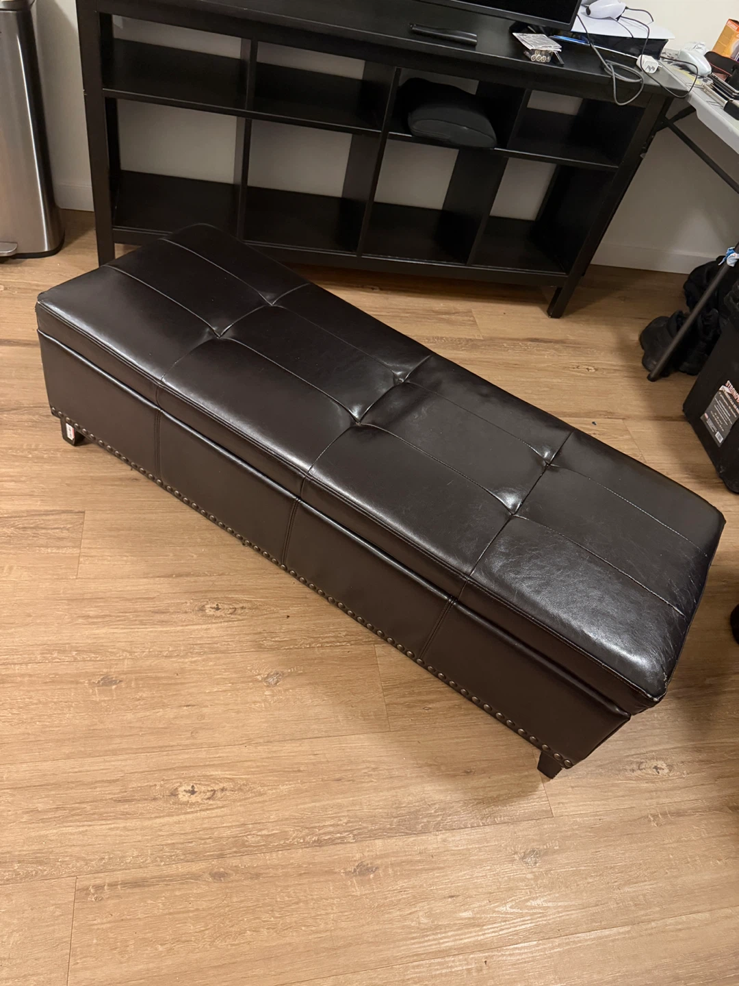 Faux Leather Storage Ottoman Bench - $45 OBO - photo 2