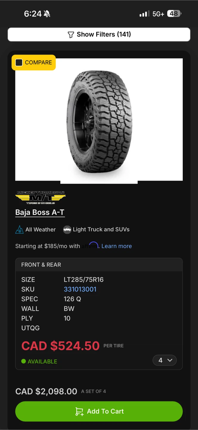 Mickey-thompson BAJA BOSS A/T 285-75-16 - photo 2