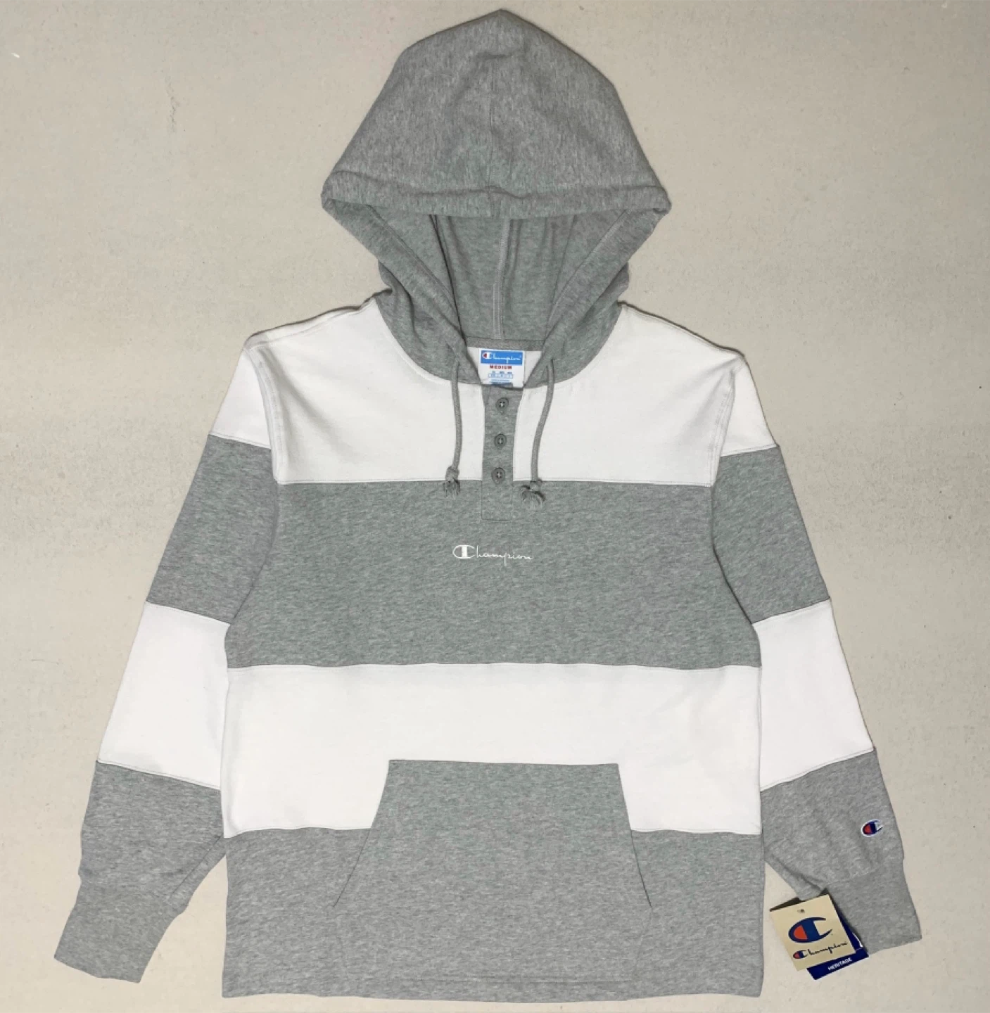 Champion Mens Rugby Hoodie Heritage Heavyweight Hooded Shirt