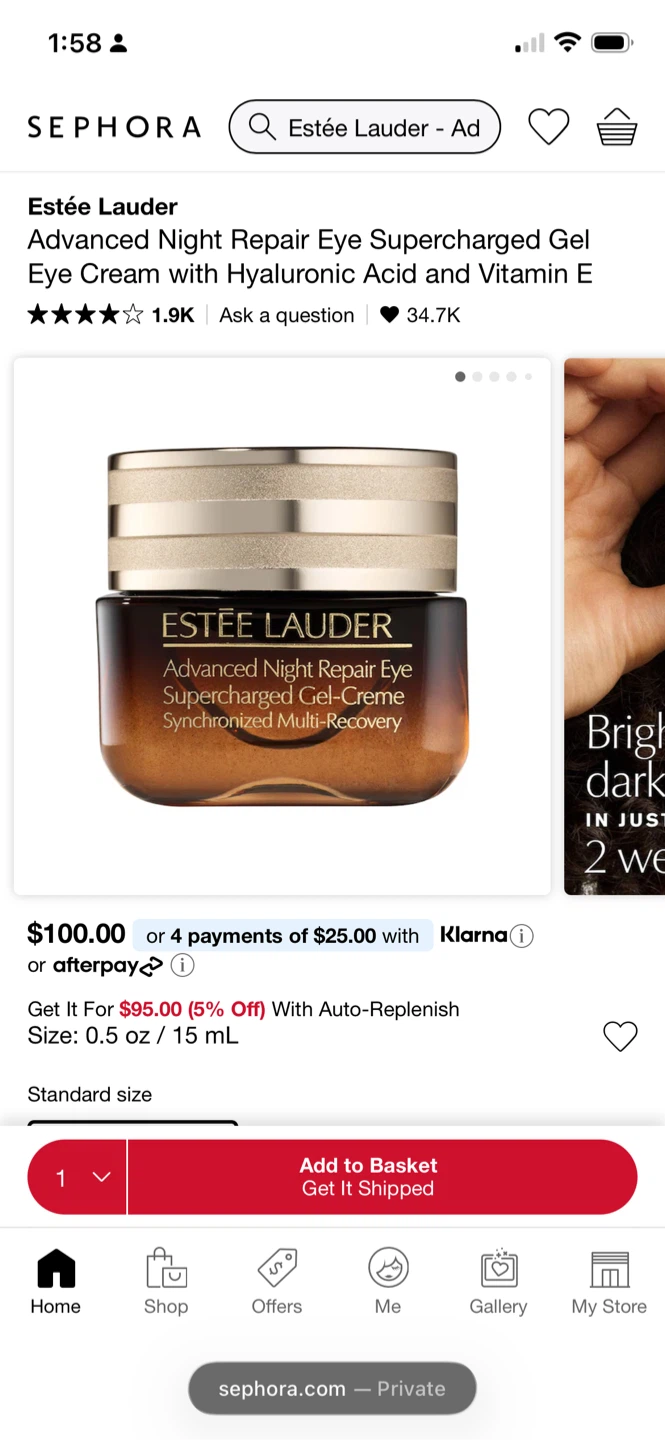 Estée Lauder Advanced Night Repair Eye Supercharged Gel-Creme