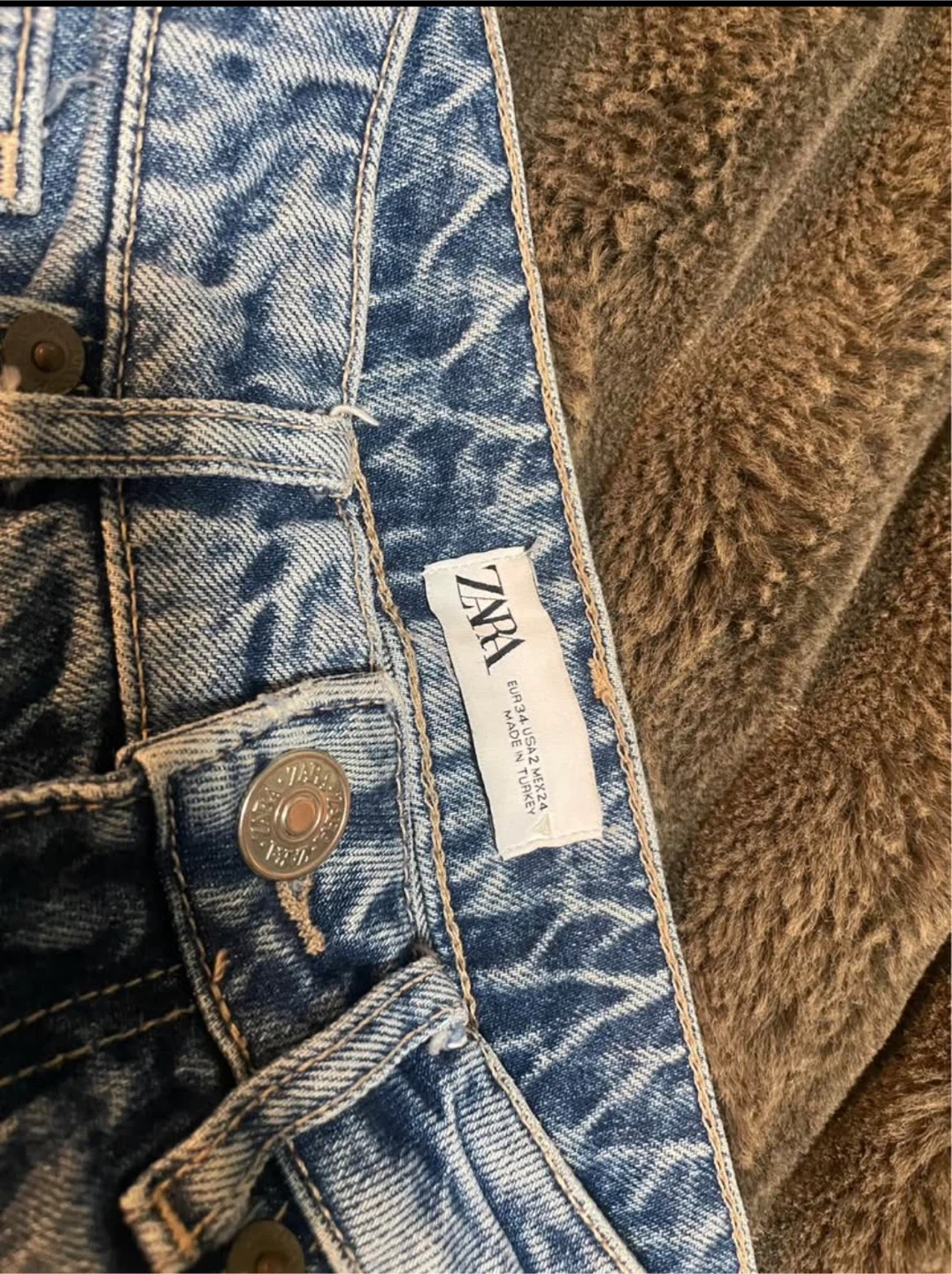 ZARA Women's Blue Wash Denim Jeans - US 2 - photo 2