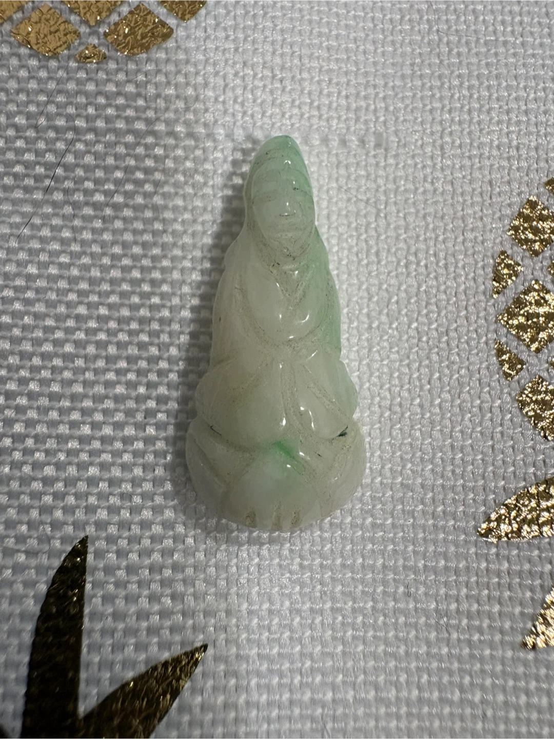 Carved Guanyin Jadeite Jade Pendant (CERTIFIED)