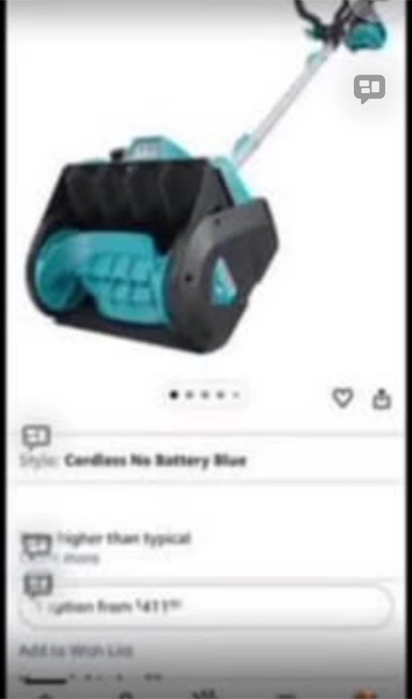 Cordless Snow Thrower - Blue - photo 5