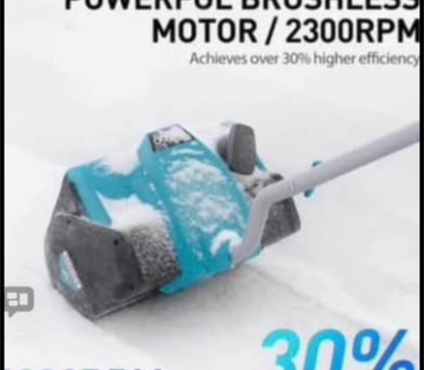 Cordless Snow Thrower - Blue - photo 4