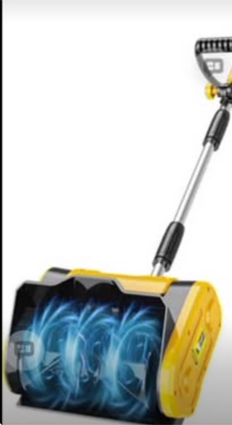Yellow Electric Snow Sweeper
