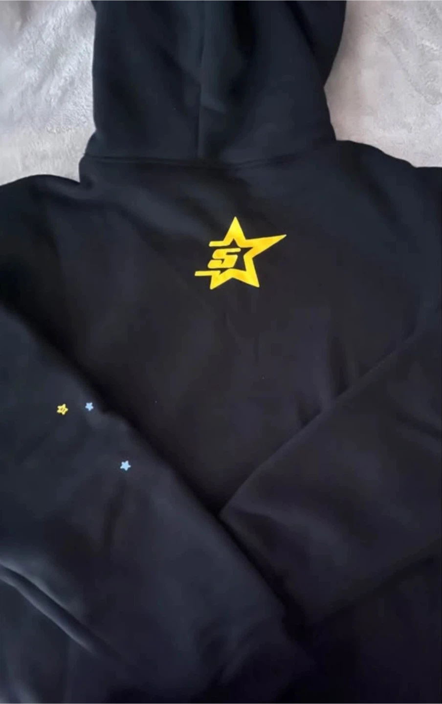 Black Hoodie with Star Graphic