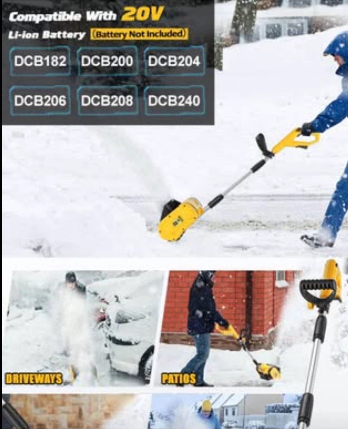 Cordless Snow Shovel - Electric Snow Blower