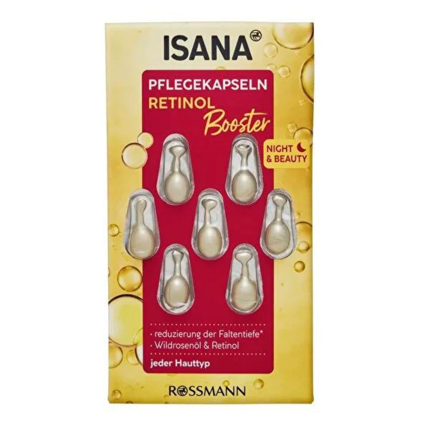Rossmann ISANA Retinol Booster_Night & Beauty Serum Capsules_NWT