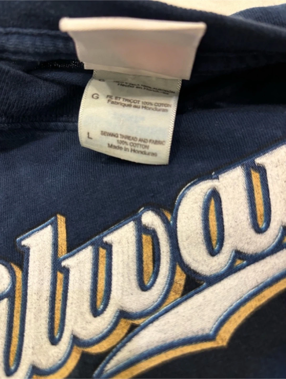 Rare Majestic Milwaukee Brewers Tie-Dye T-Shirt Size L - photo 4