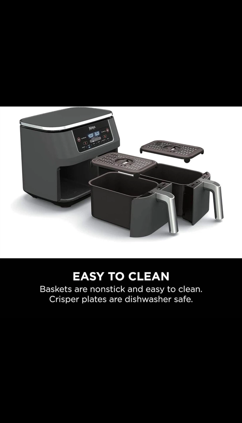 Ninja®Dual Zone Air Fryer+2 free silicone air fryer liners - photo 2