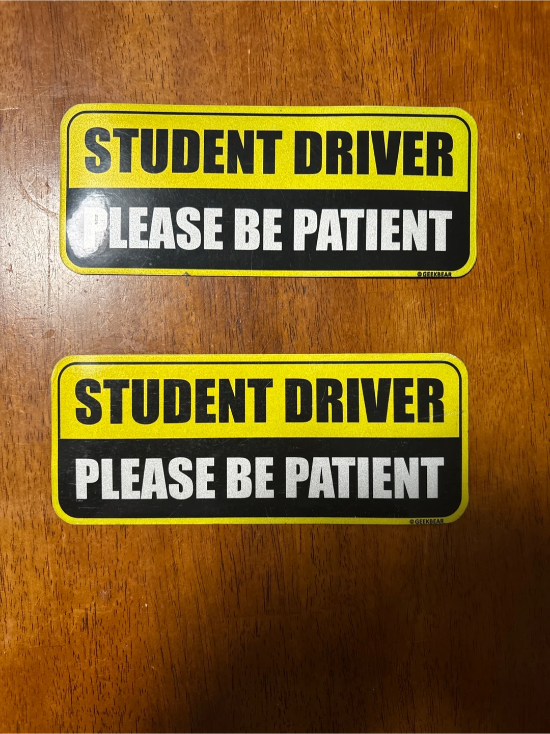 Student Driver Please Be Patient Stickers (2 Pack)