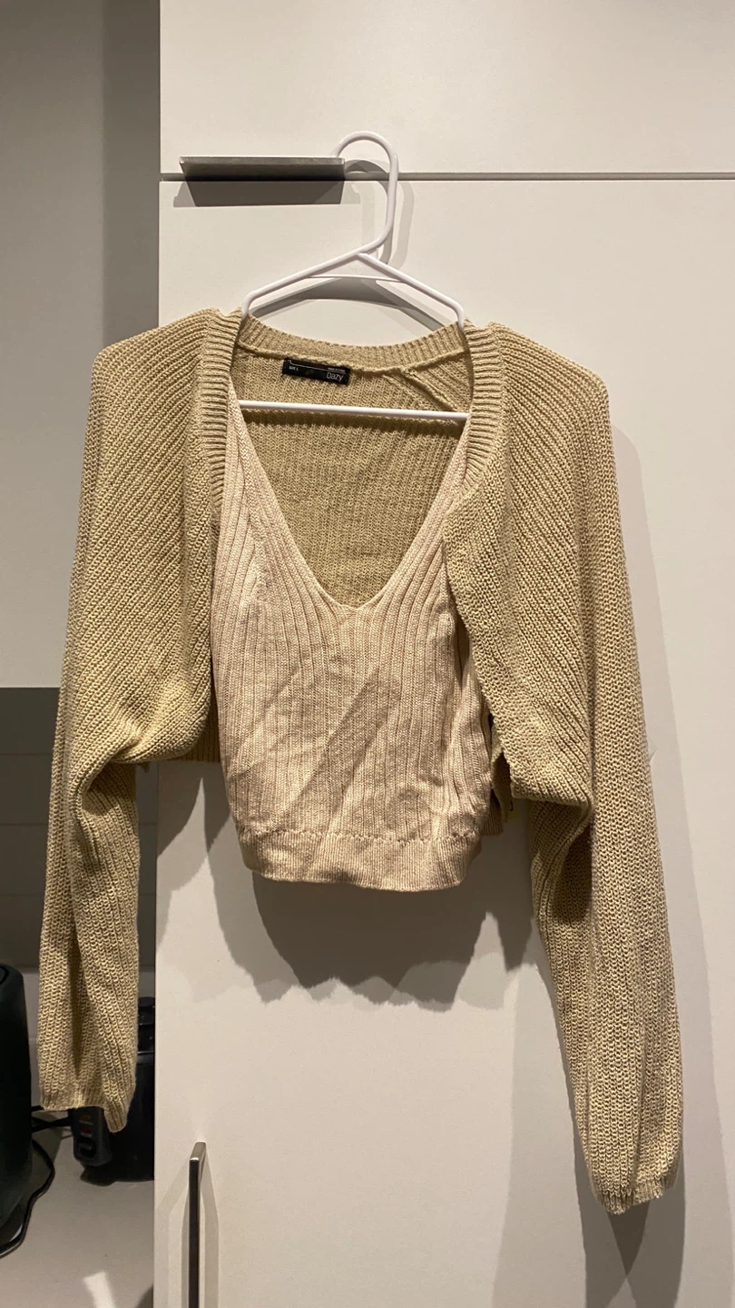 Knit Cardigan and Tank Top Set - photo 2