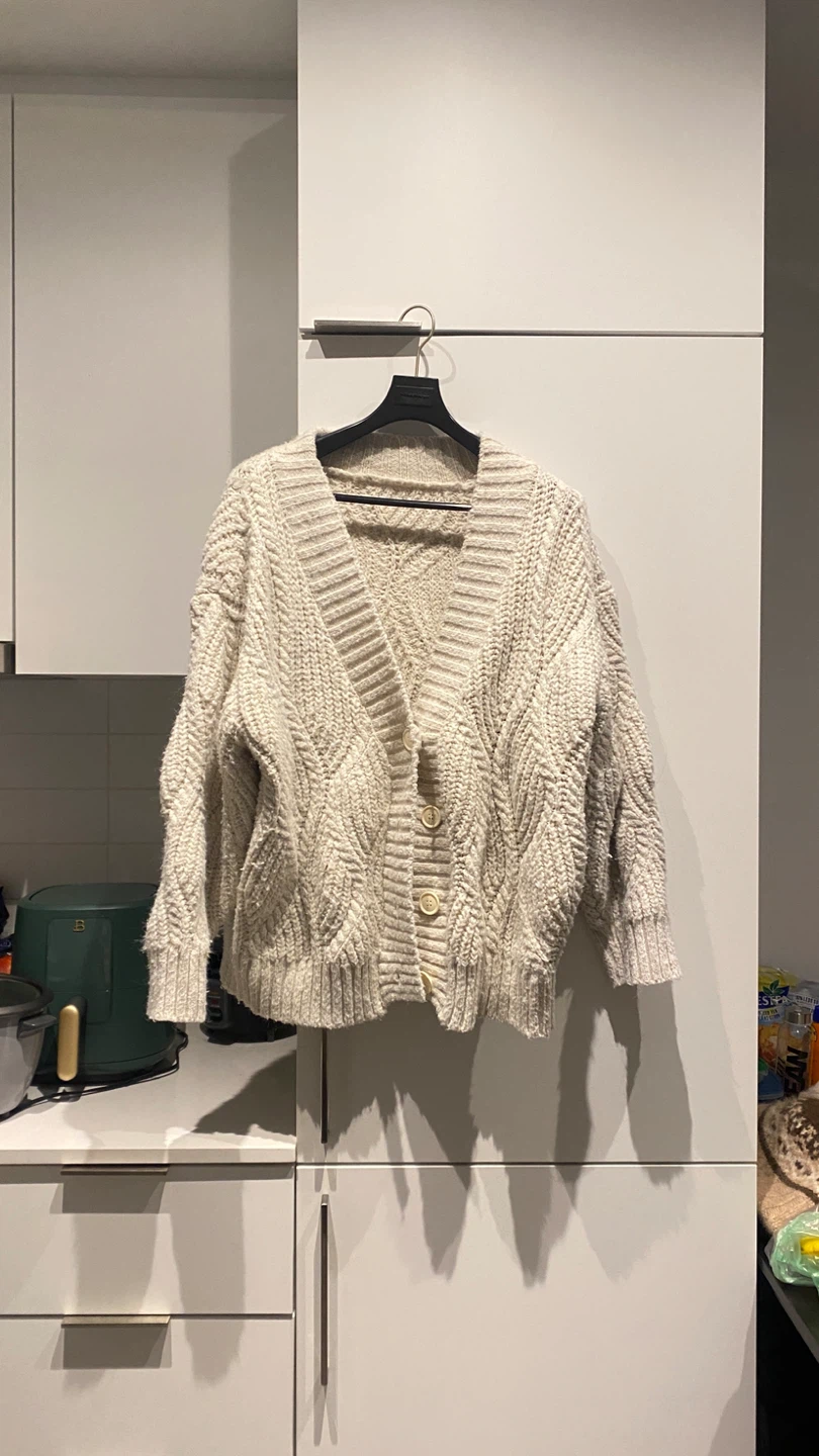Oversize Style Knit Cardigan Sweater