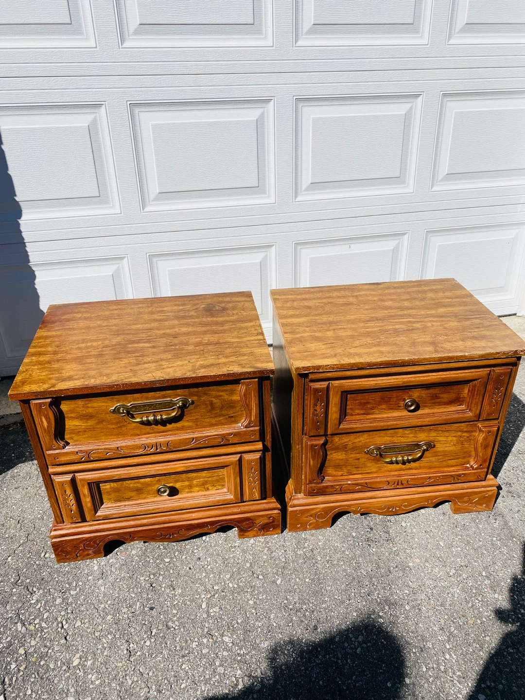 Wooden Nightstands - Set of 2