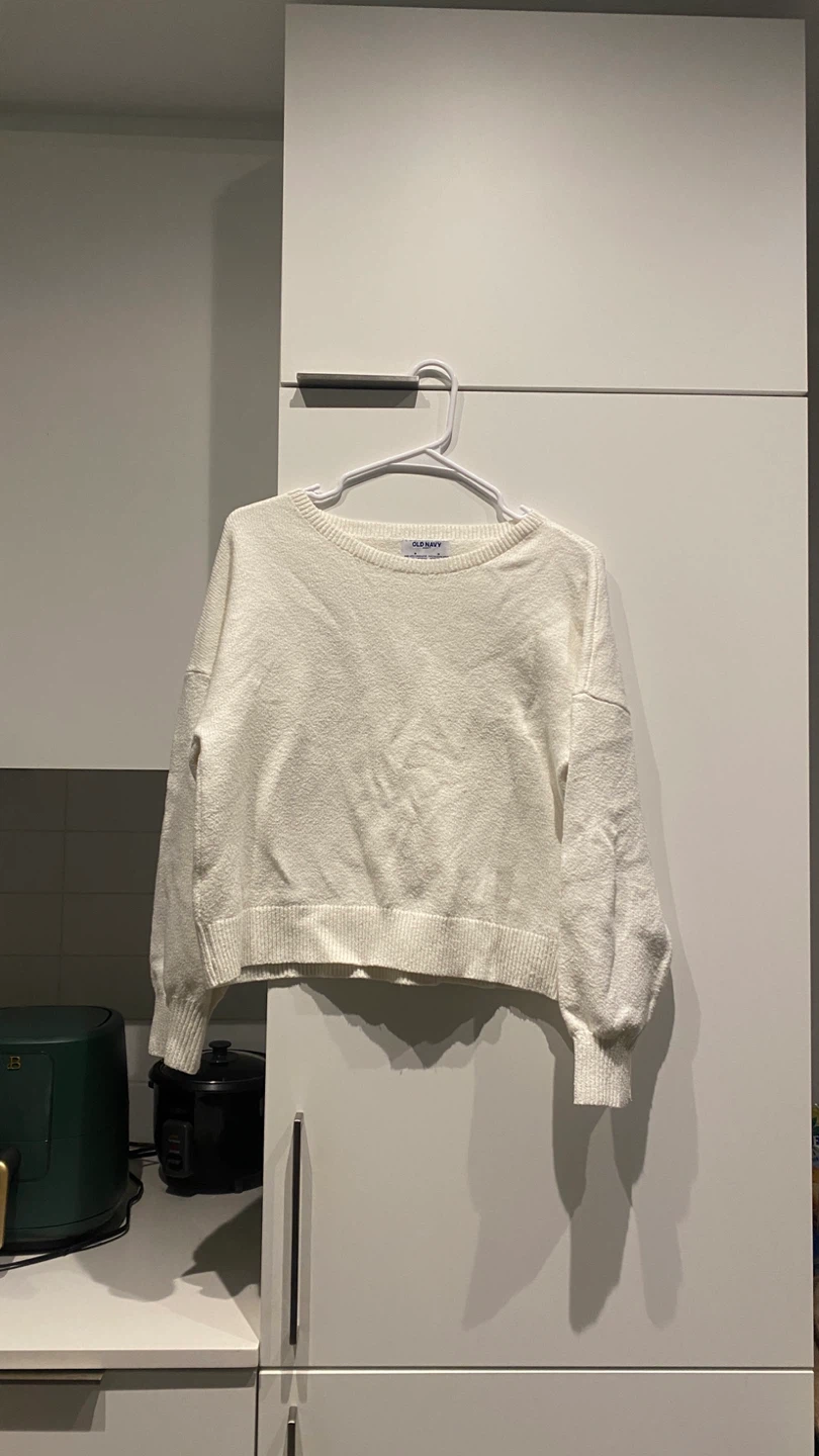 Old Navy White So Soft Sweater - Medium