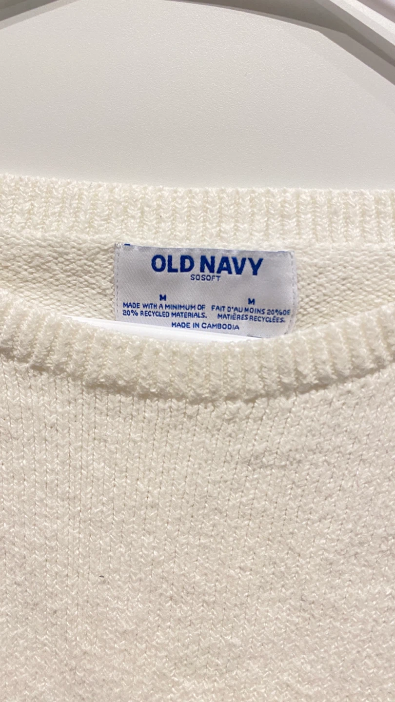 Old Navy White So Soft Sweater - Medium - photo 2