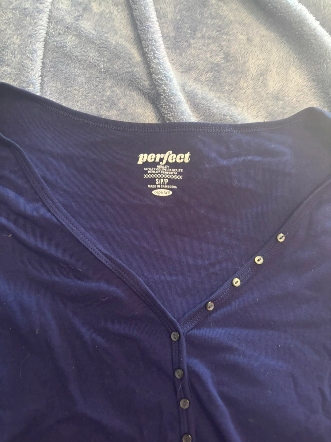 Old Navy Perfect Blue Henly Shirt Size S/P - photo 2