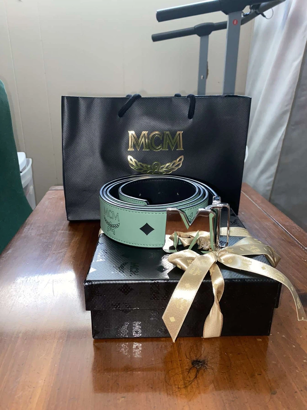 MCM Mint Green Belt