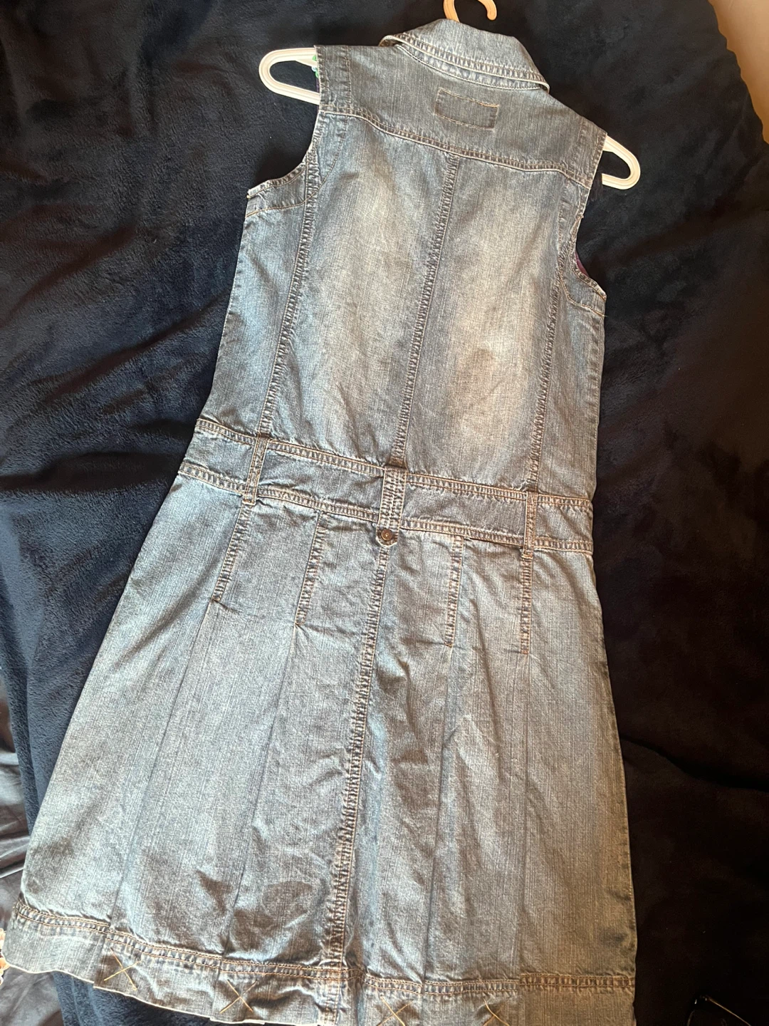 Blue Denim Sleeveless Dress - photo 2