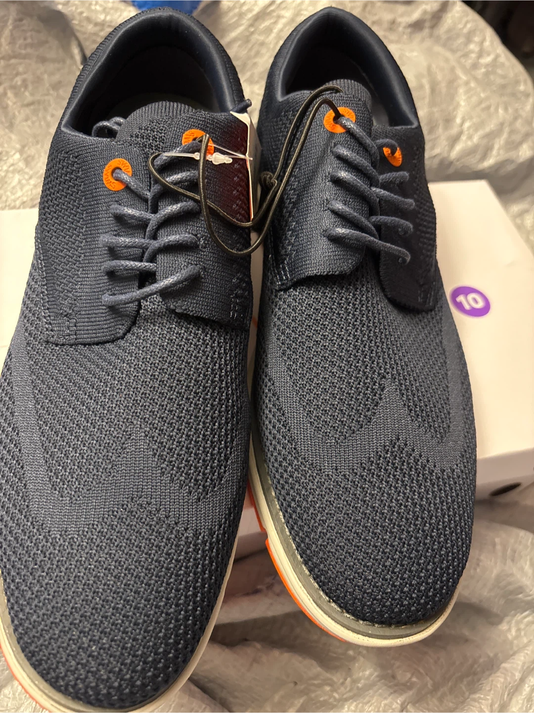 SWIMS Men's Navy Blue Knit Casual Shoes Size 10