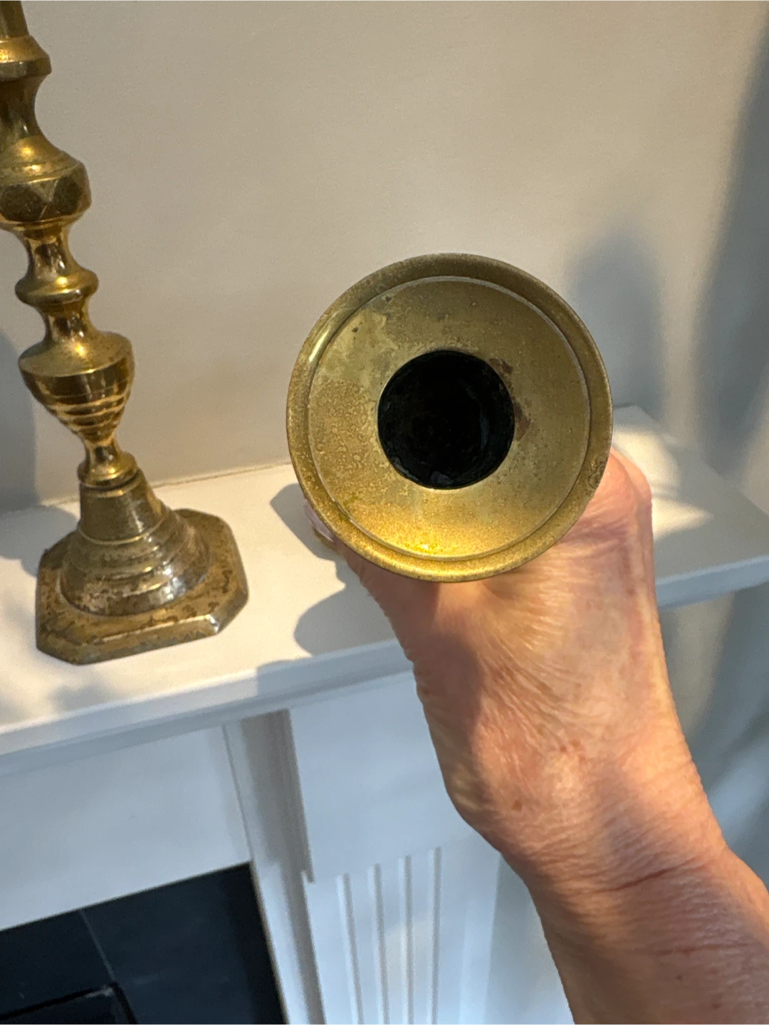 Pair of Brass Candlesticks - photo 4