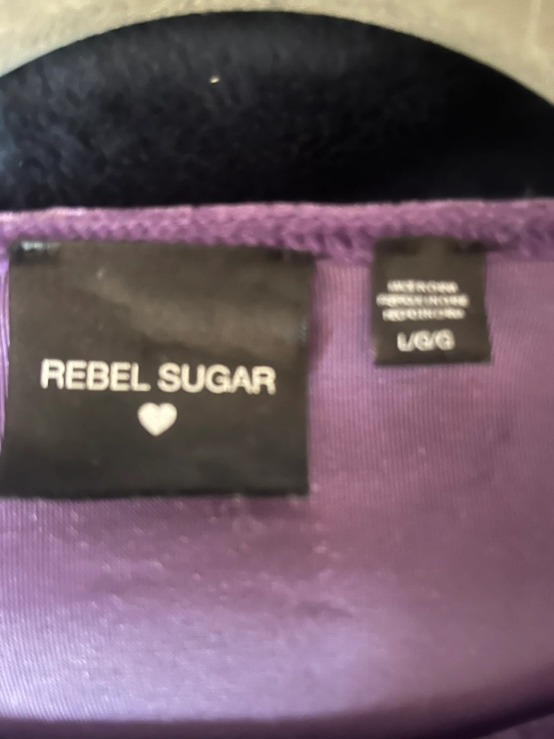 Rebel Sugar Purple Velvet Ruched Dress - Large - photo 4
