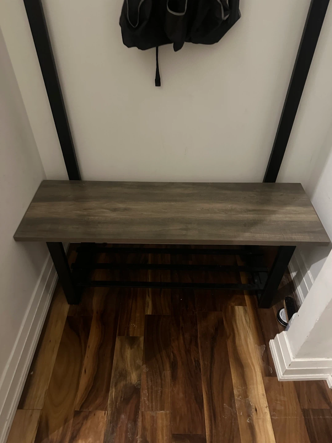Hallway Coat Rack Bench with Shoe Storage - photo 2