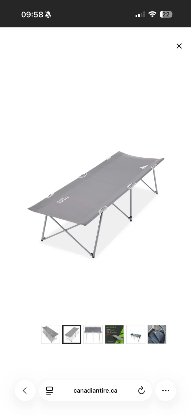 Woods Folding Instant Portable Camping Cot