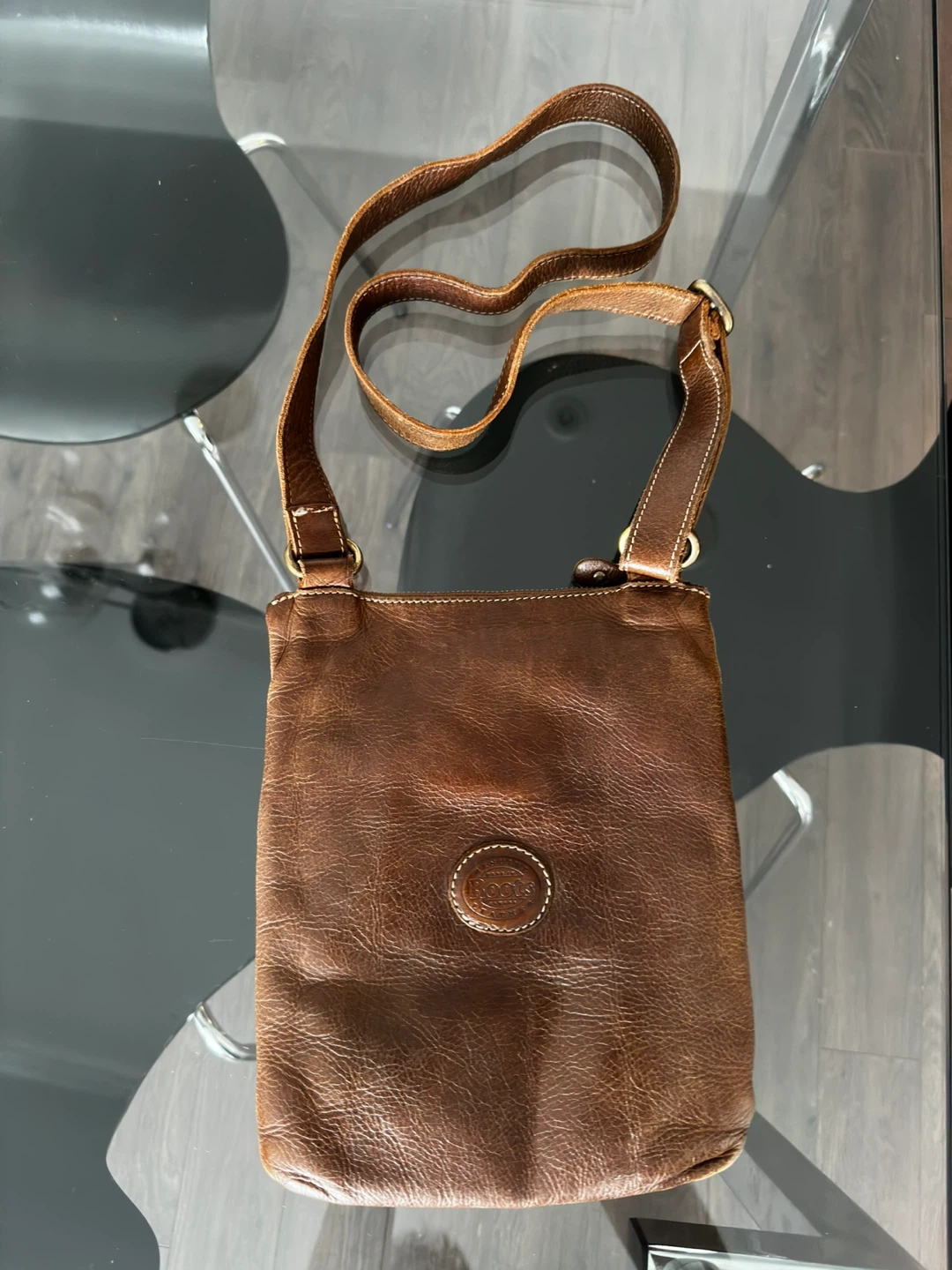 Vintage Roots Brown Leather Crossbody Bag - photo 2