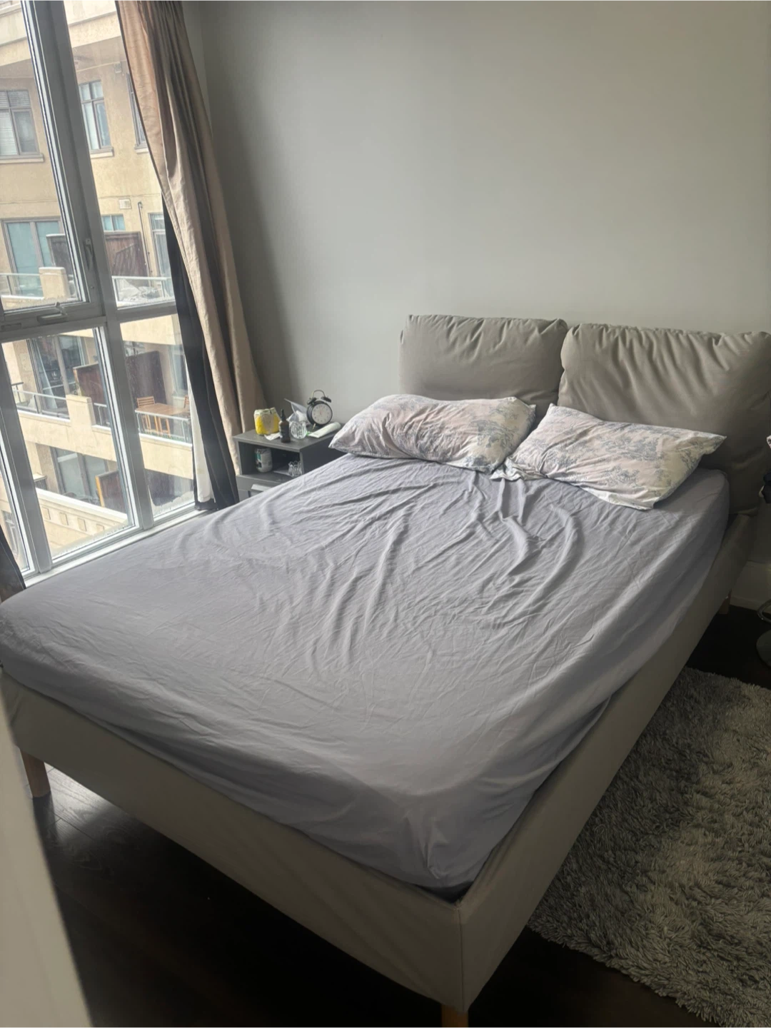 Queen size bed and frame. Negotiable! Pickup only