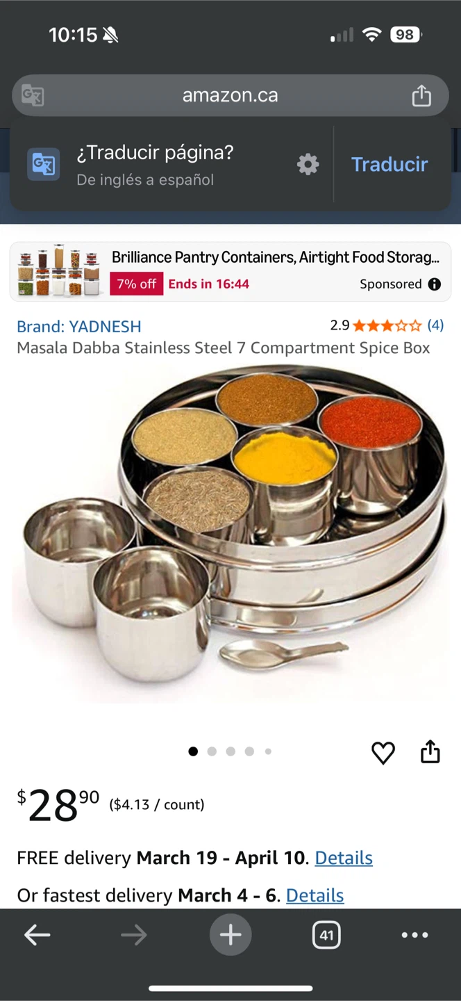 Stainless Steel Spice Masala Box with 7 Compartments - photo 3