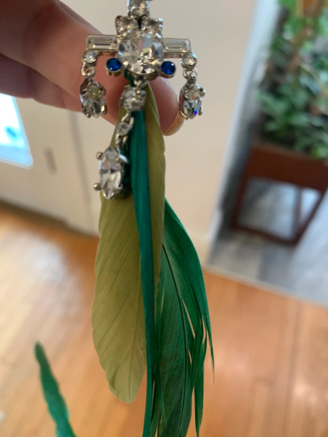 Prada Crystal Feather Earring - photo 4
