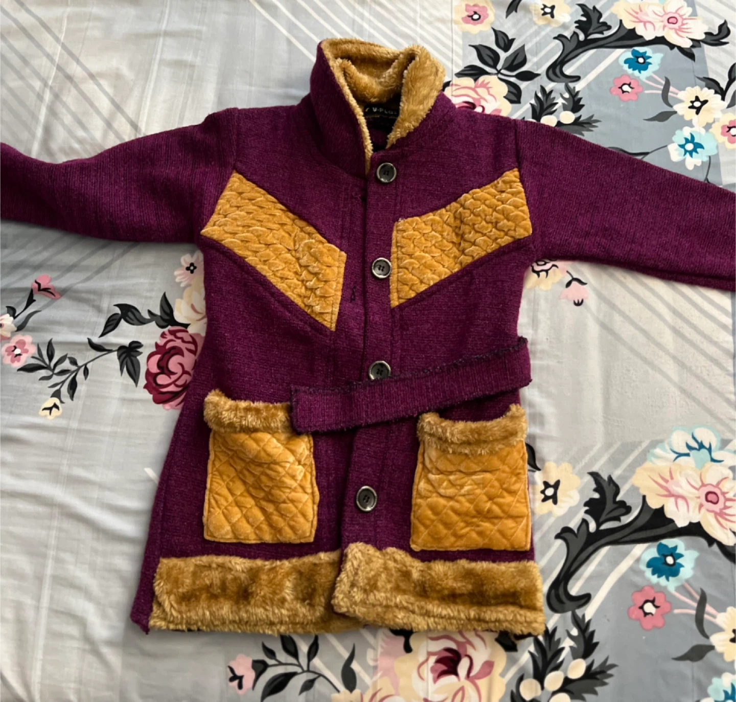 Purple and Yellow Girls Winter Jacket - photo 2