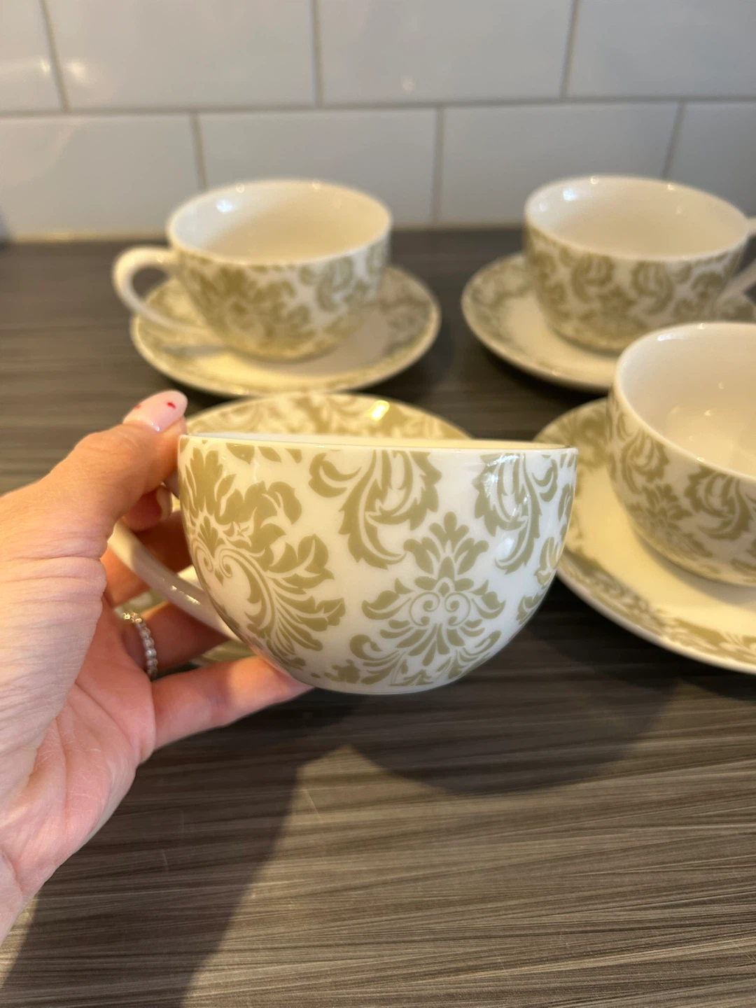 Bowring set of 4 Cups and Saucers - photo 2