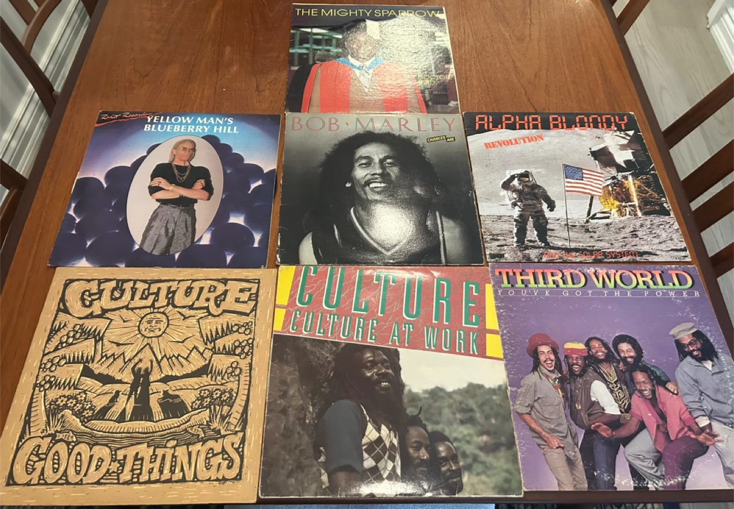 Lot of 7 Vintage Reggae and Calypso Vinyl Records
